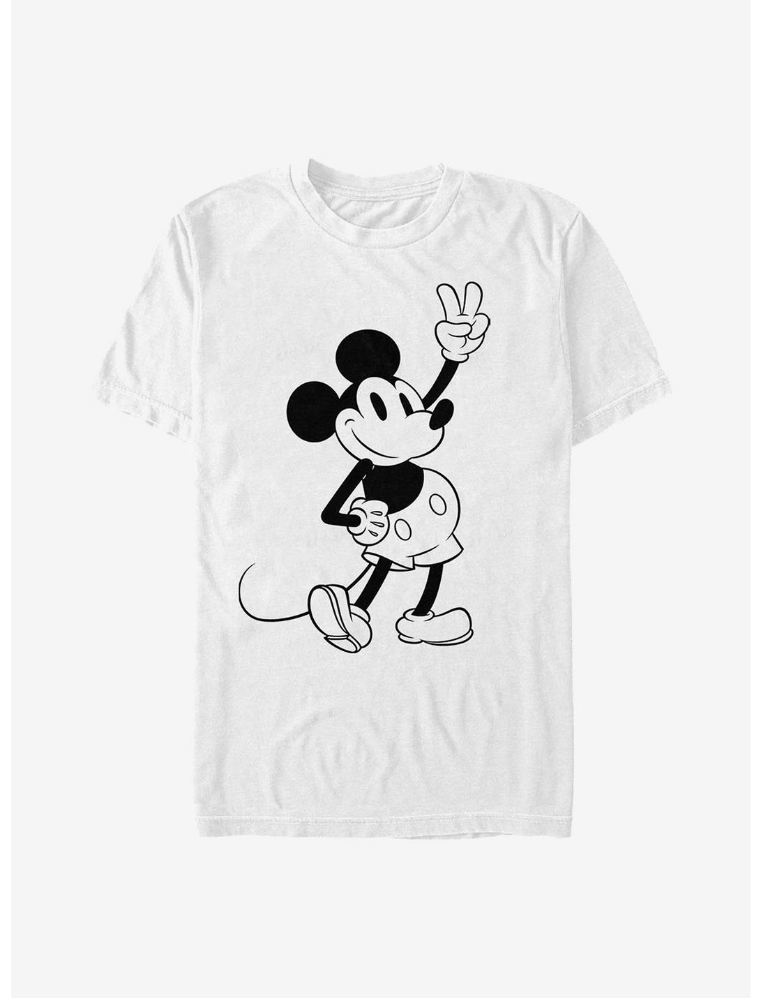 Disney Mickey Mouse Simple Mickey Outline T-Shirt, WHITE, hi-res