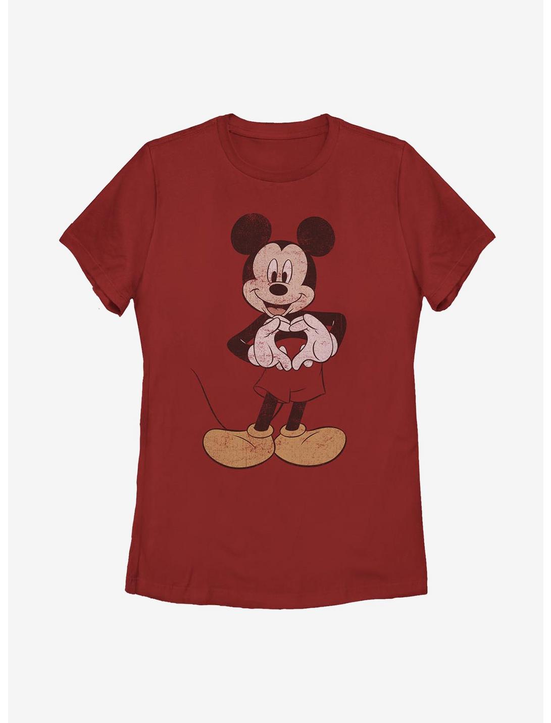 Disney Mickey Mouse Vintage Mickey Womens T-Shirt, RED, hi-res