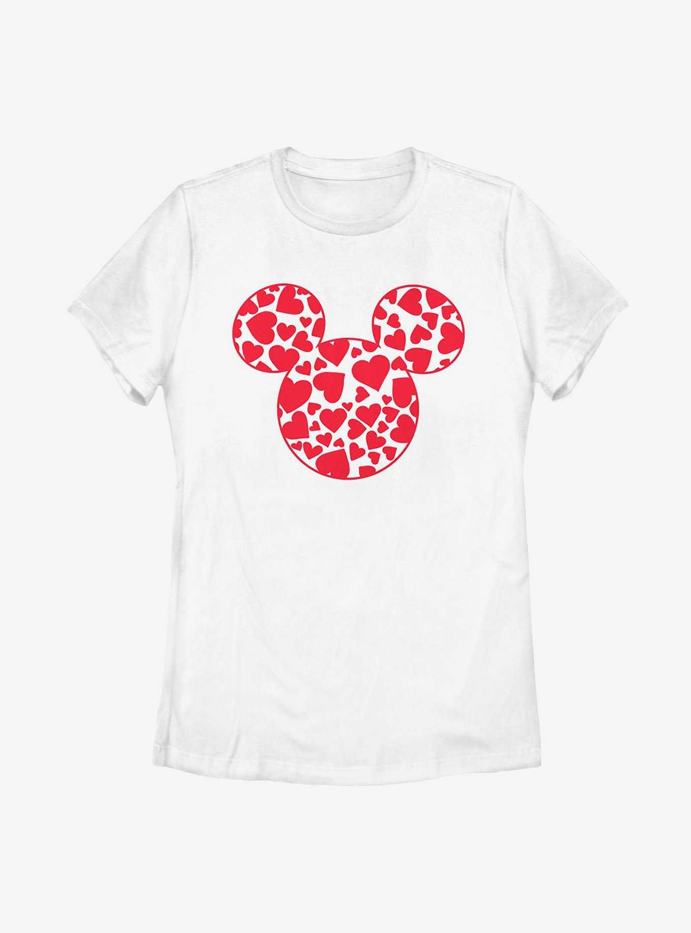 Disney Mickey Mouse Hearts Fill Womens T-Shirt, , hi-res