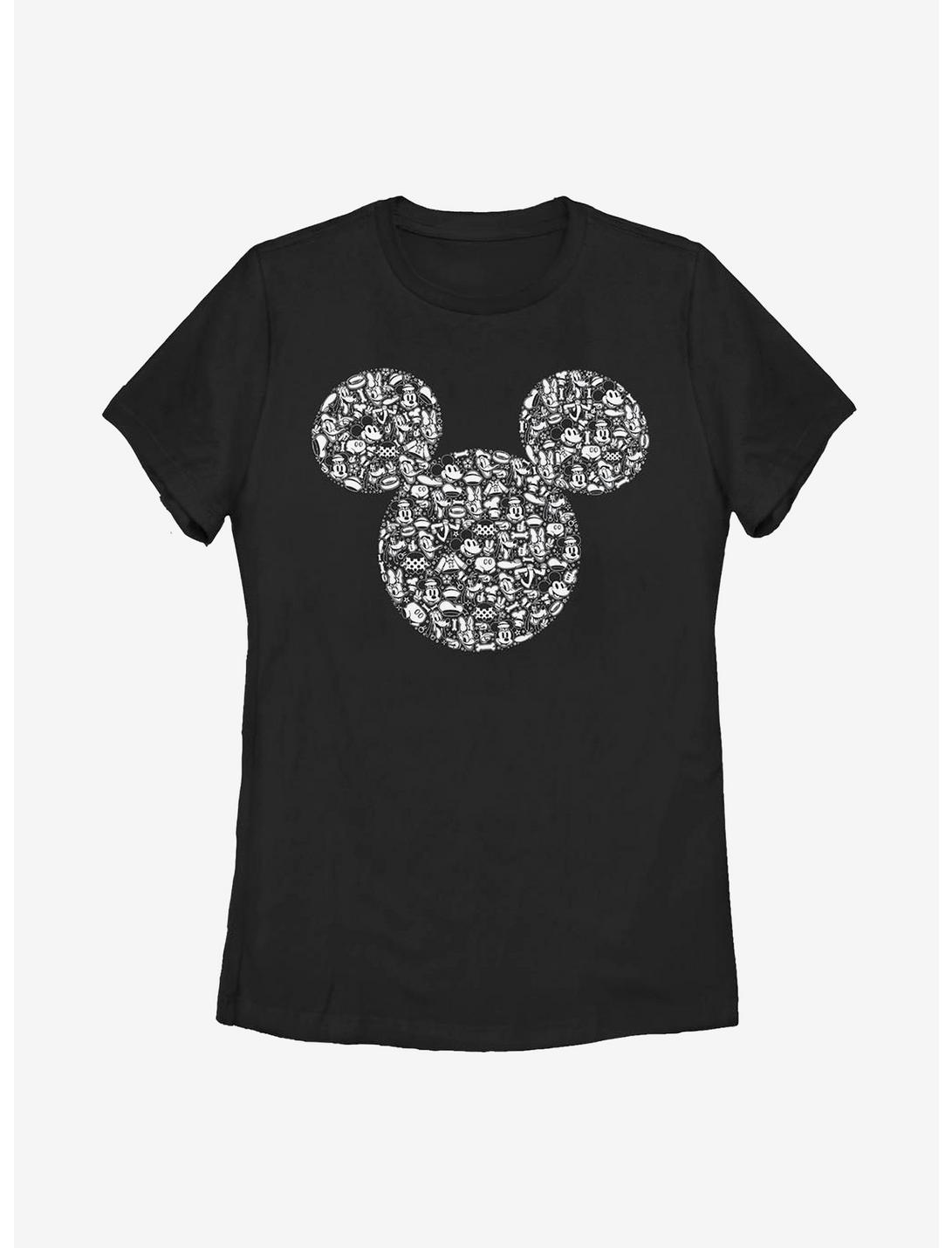 Disney Mickey Mouse Icons Fill Womens T-Shirt, BLACK, hi-res