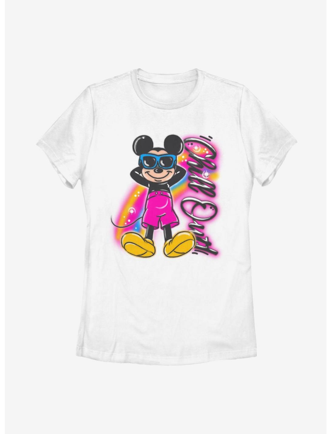 Disney Mickey Mouse Airbrushed Mickey Womens T-Shirt, WHITE, hi-res