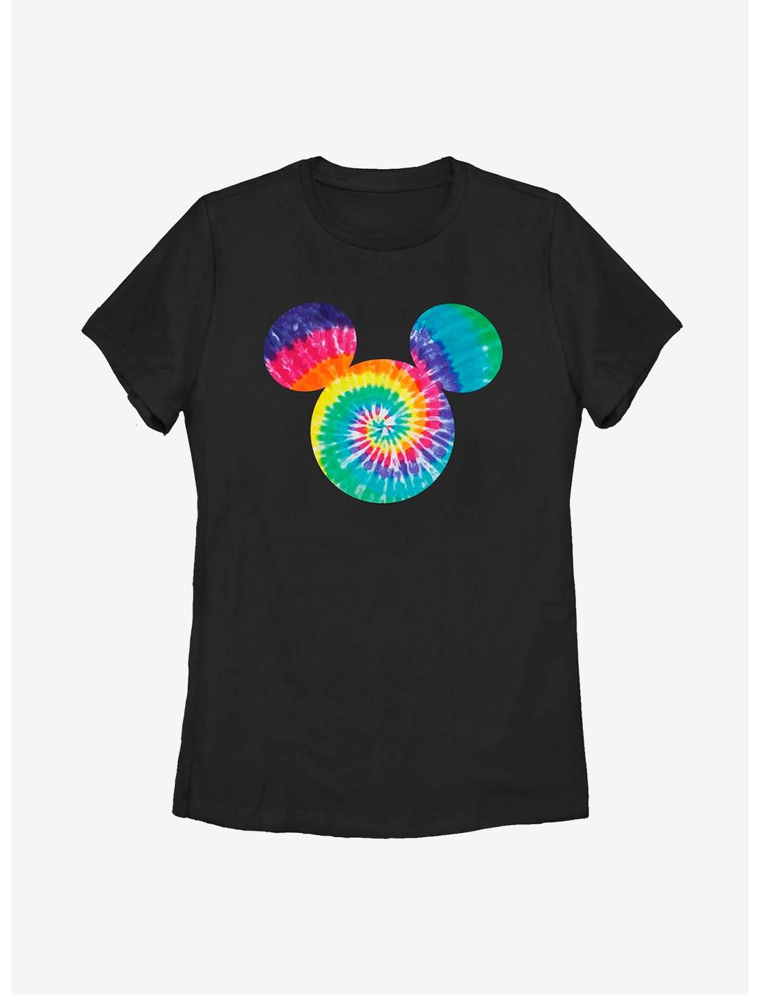 Disney Mickey Mouse Tie Dye Fill Womens T-Shirt, BLACK, hi-res