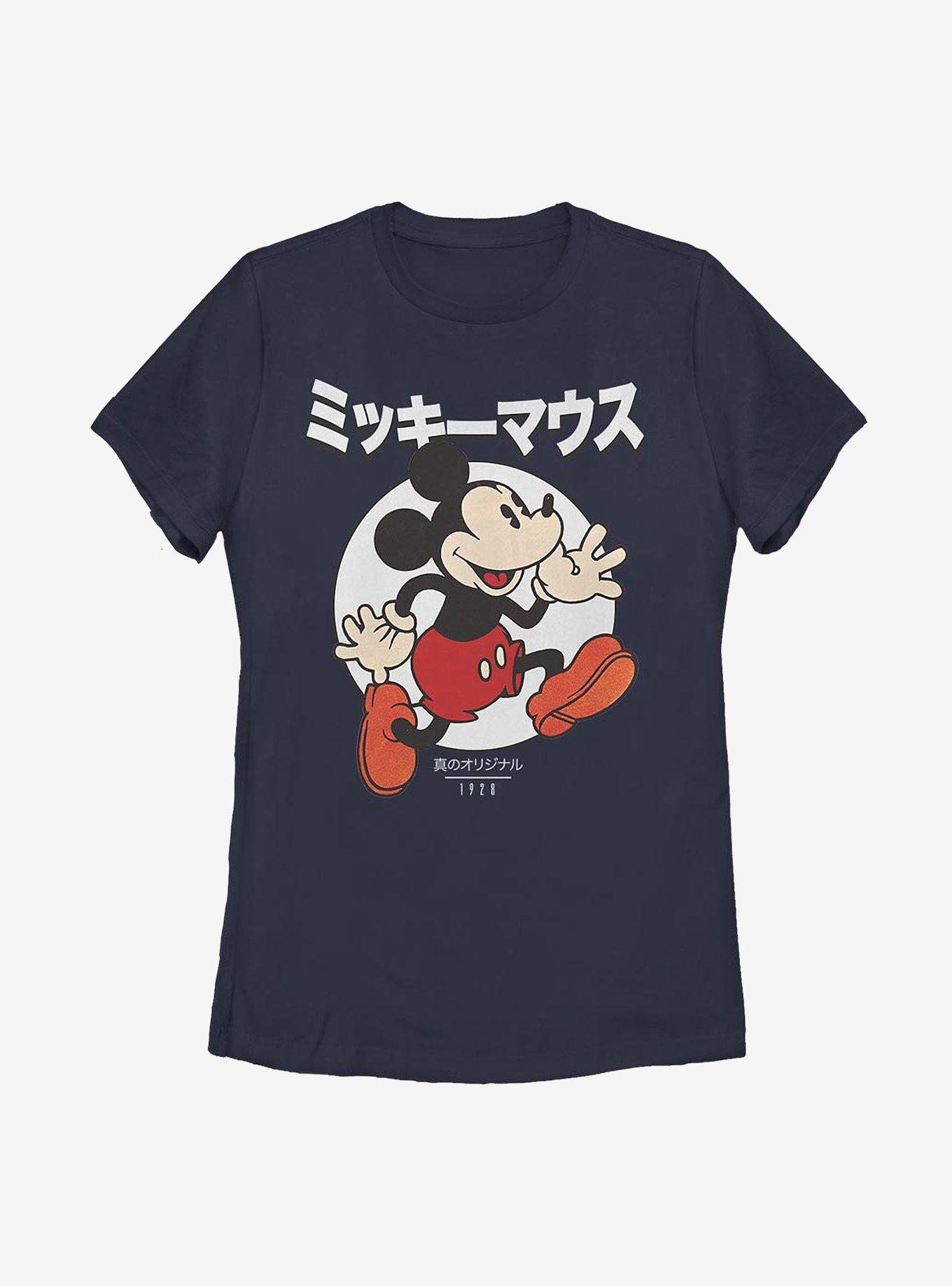 Disney Mickey Mouse Japanese Text Womens T-Shirt, , hi-res
