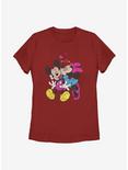 Disney Mickey Mouse Minnie Love Womens T-Shirt, RED, hi-res