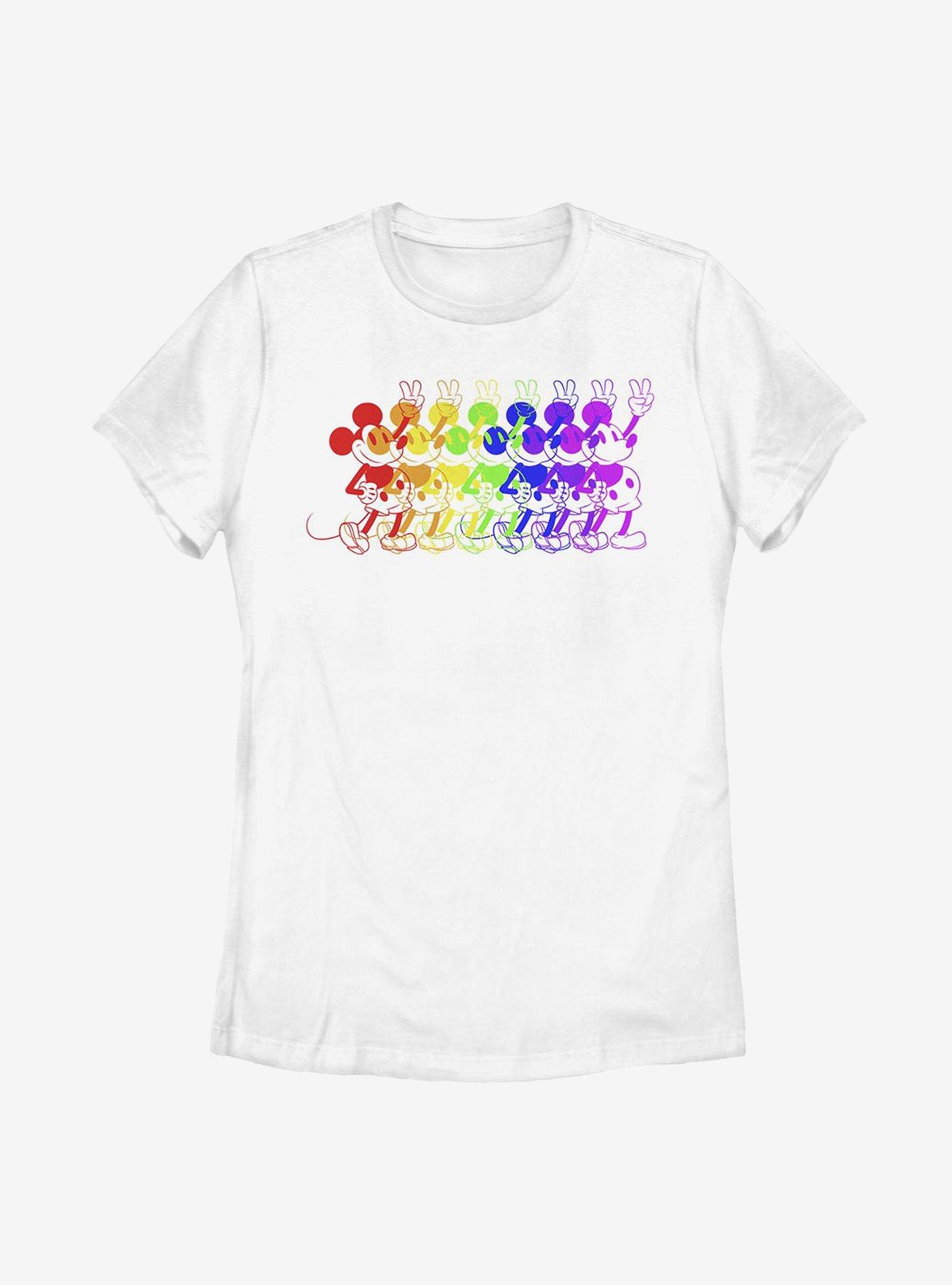 Disney Mickey Mouse Rainbow Mouse Womens T-Shirt, , hi-res