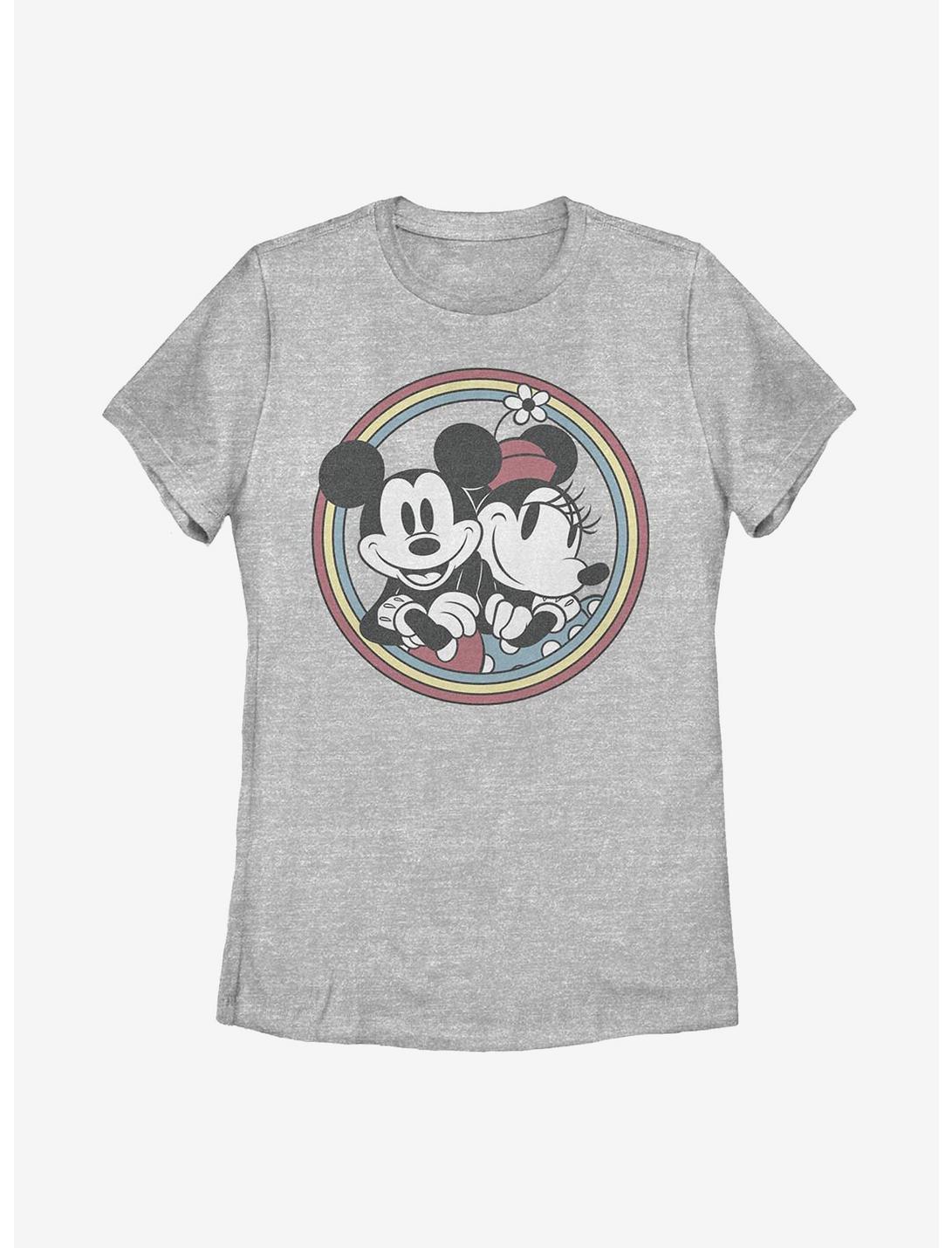 Disney Mickey Mouse Retro Mickey Minnie Womens T-Shirt, ATH HTR, hi-res