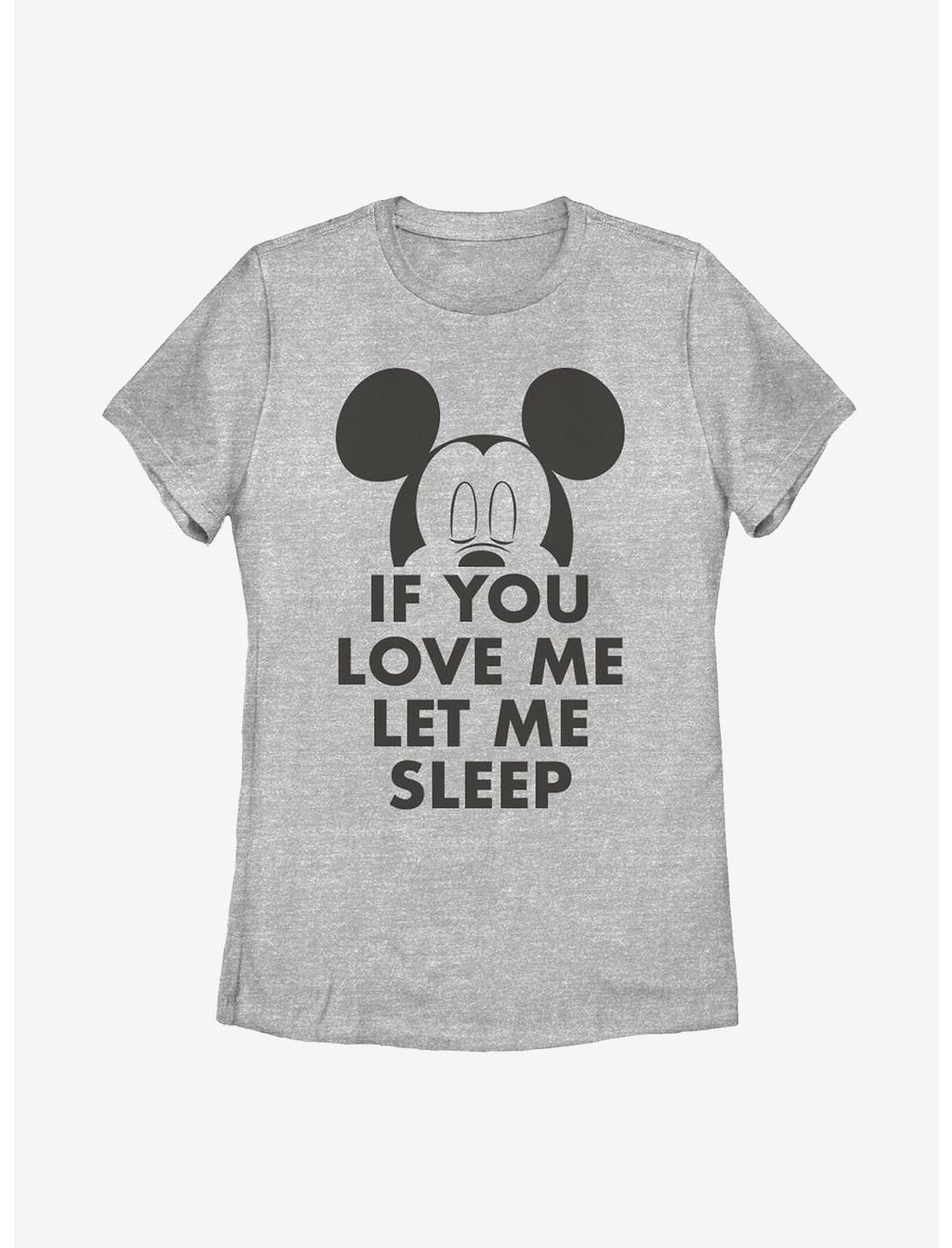 Disney Mickey Mouse Let Me Sleep Womens T-Shirt, ATH HTR, hi-res