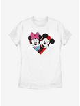 Disney Mickey Mouse Minnie Heart Womens T-Shirt, BLACK, hi-res