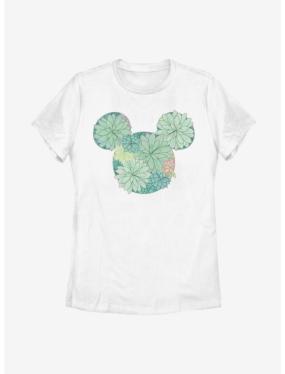 Disney Mickey Mouse Succulents Womens T-Shirt, WHITE, hi-res