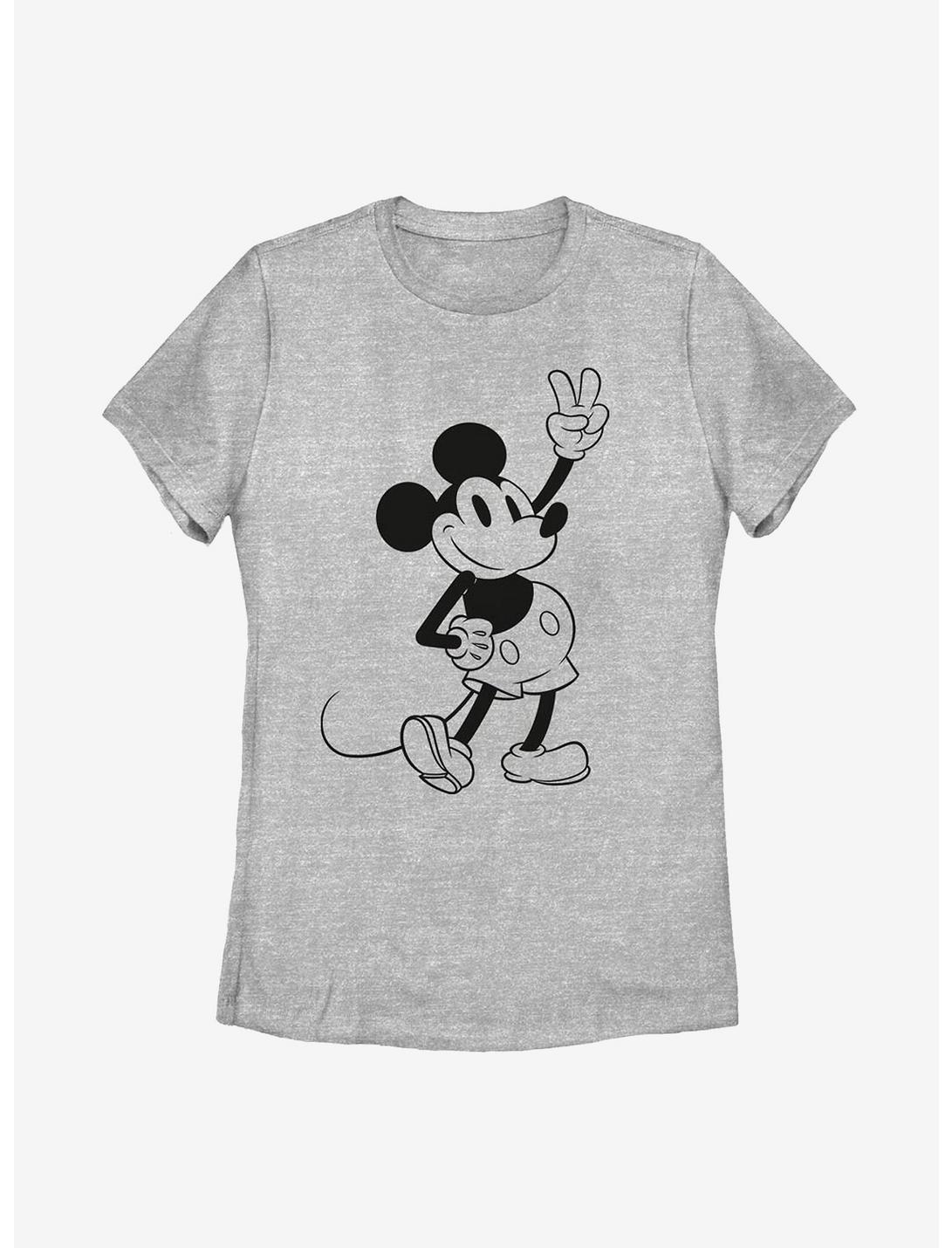 Disney Mickey Mouse Simple Mickey Outline Womens T-Shirt, ATH HTR, hi-res