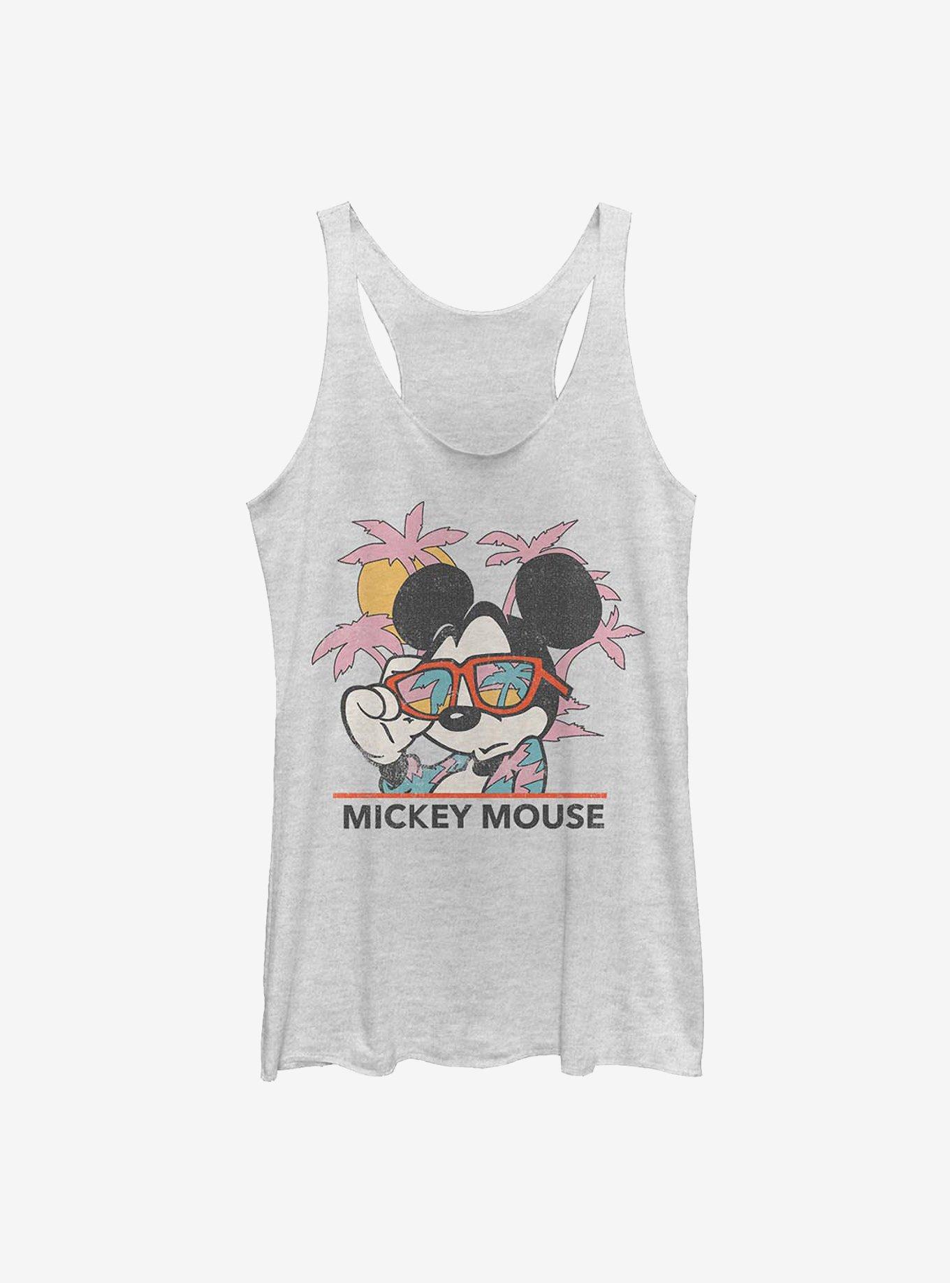 Disney Mickey Mouse Beach Womens Tank Top, WHITE HTR, hi-res