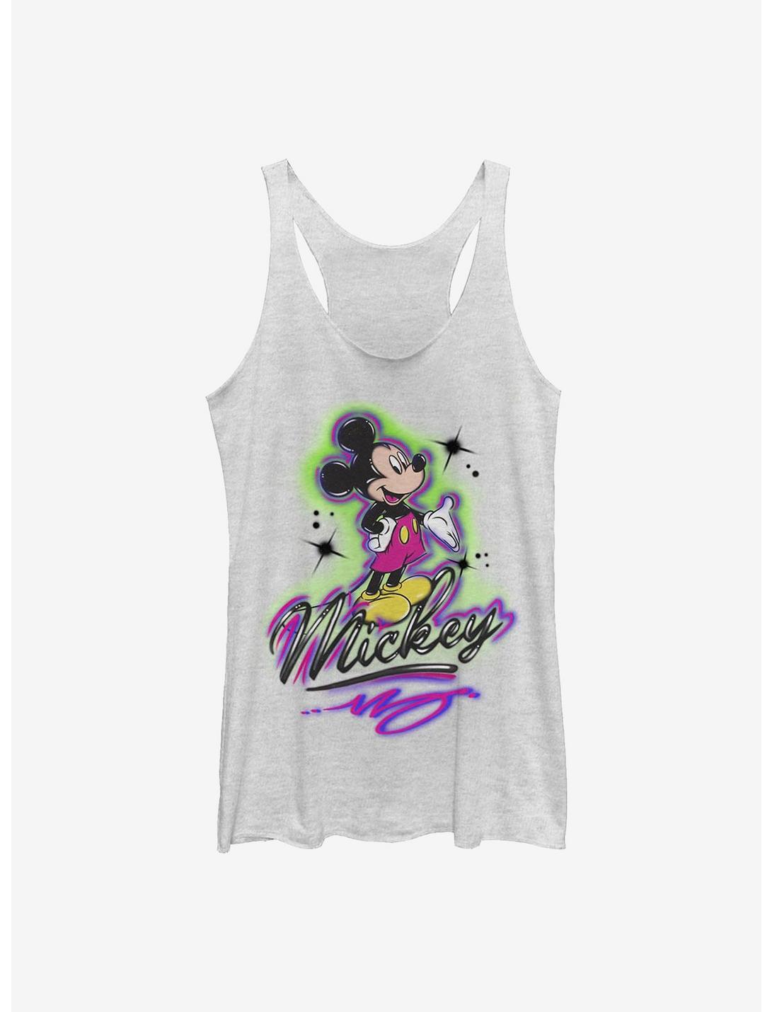 Disney Mickey Mouse Airbrush Mickey Womens Tank Top, WHITE HTR, hi-res