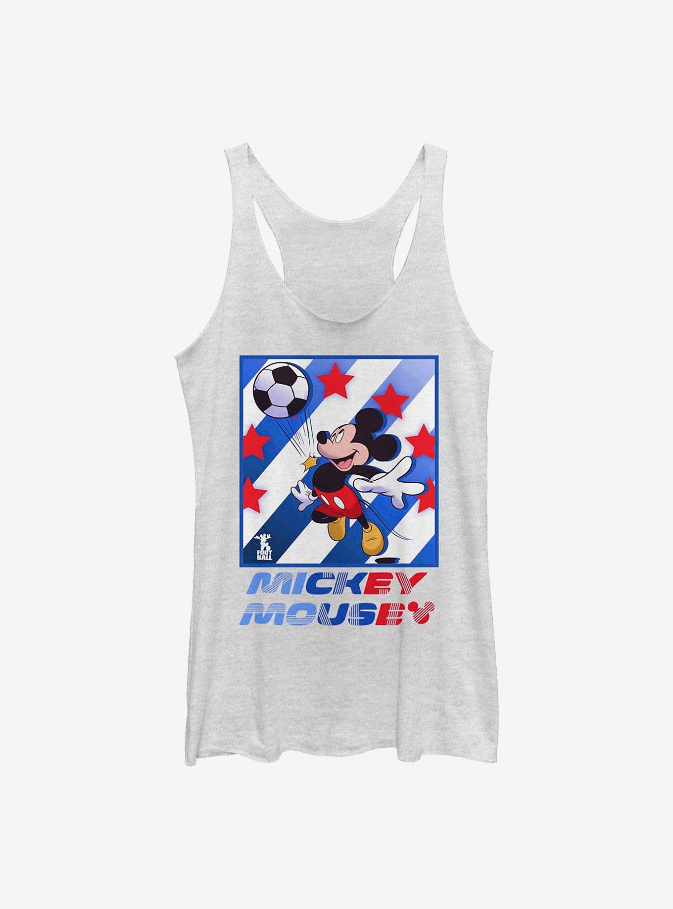 Disney Mickey Mouse Football Star Womens Tank Top, WHITE HTR, hi-res