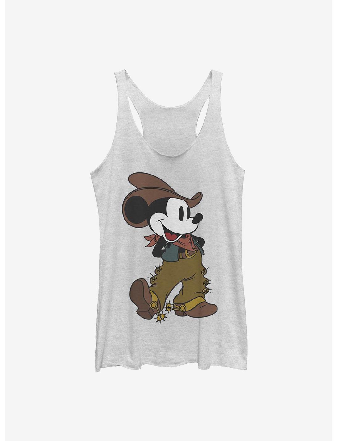 Disney Mickey Mouse Cowboy Mickey Womens Tank Top, WHITE HTR, hi-res