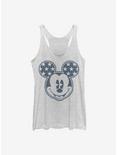 Disney Mickey Mouse Star Ears Womens Tank Top, WHITE HTR, hi-res