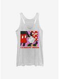 Disney Mickey Mouse Current Mood Womens Tank Top, WHITE HTR, hi-res