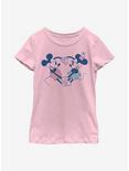 Disney Mickey Mouse Heart Pair Youth Girls T-Shirt, PINK, hi-res