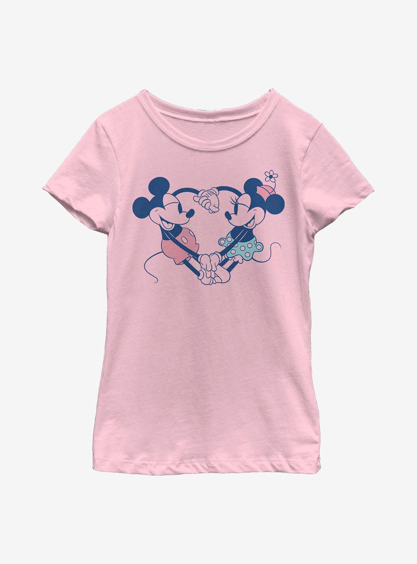 Disney Mickey Mouse Heart Pair Youth Girls T-Shirt, , hi-res