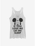 Disney Mickey Mouse Let Me Sleep Womens Tank Top, WHITE HTR, hi-res