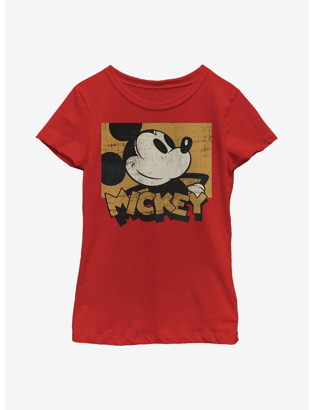Disney Mickey Mouse Against The Grain Youth Girls T-Shirt, RED, hi-res
