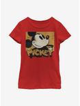Disney Mickey Mouse Against The Grain Youth Girls T-Shirt, RED, hi-res