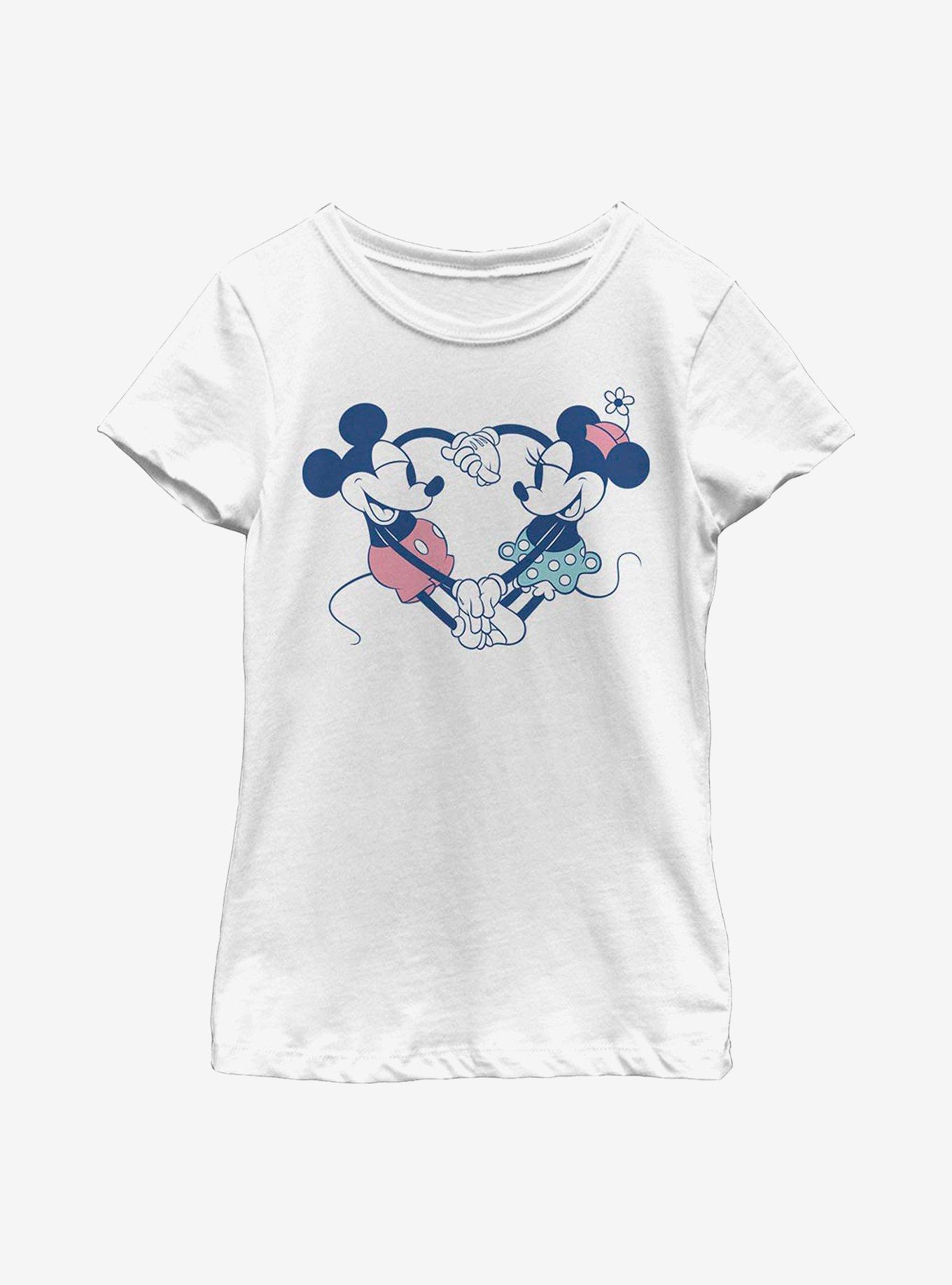 Disney Mickey Mouse Heart Pair Youth Girls T-Shirt, , hi-res