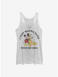 Disney Mickey Mouse Dog Lover Womens Tank Top, WHITE HTR, hi-res
