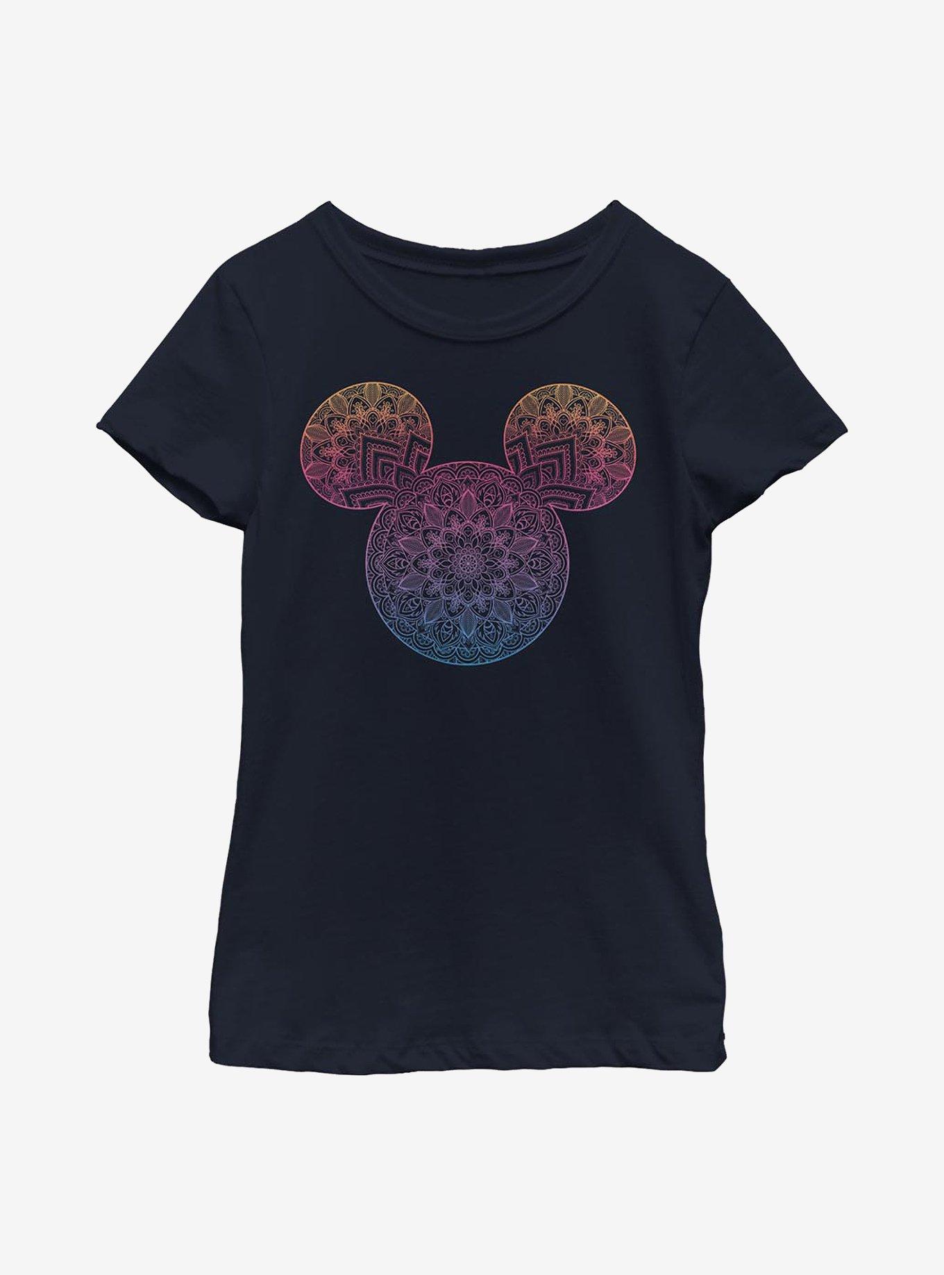 Disney Mickey Mouse Mandala Fill Youth Girls T-Shirt, , hi-res