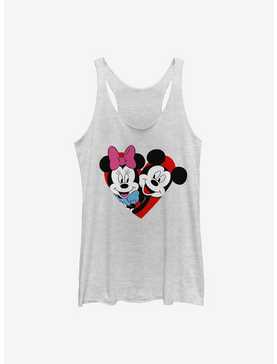 Disney Mickey Mouse Minnie Heart Womens Tank Top, , hi-res
