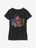 Disney Mickey Mouse Gradient Mickey Youth Girls T-Shirt, BLACK, hi-res