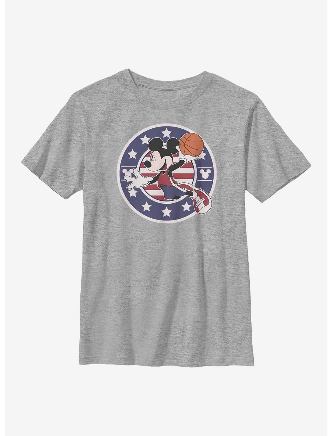Disney Mickey Mouse B Ball Americana Youth T-Shirt, ATH HTR, hi-res