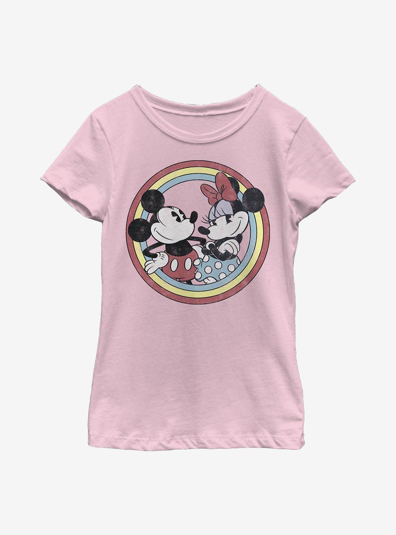 Disney Mickey Mouse Minnie Circle Youth Girls T-Shirt, PINK, hi-res