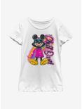 Disney Mickey Mouse Airbrushed Mickey Youth Girls T-Shirt, WHITE, hi-res