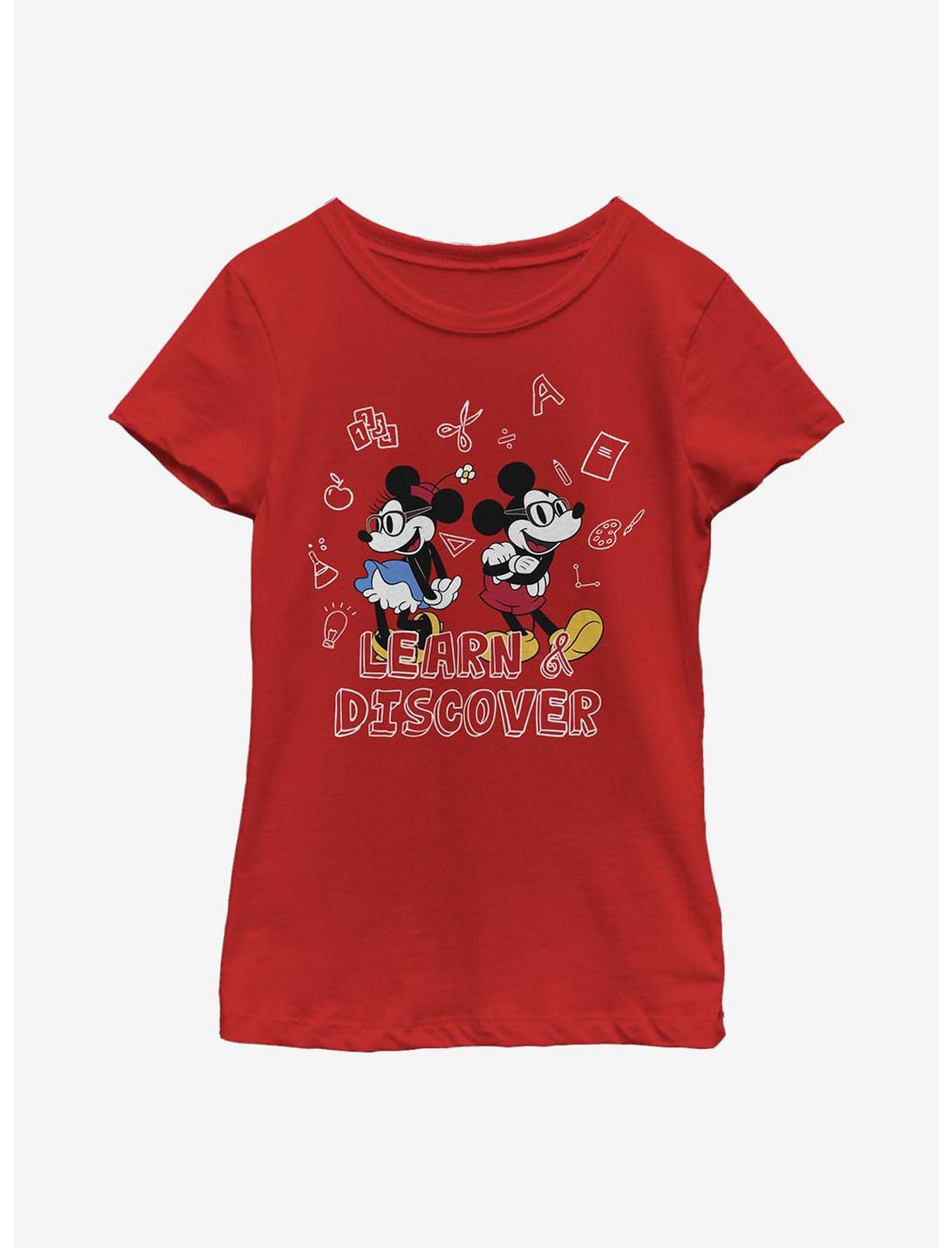 Disney Mickey Mouse Discover Youth Girls T-Shirt, RED, hi-res