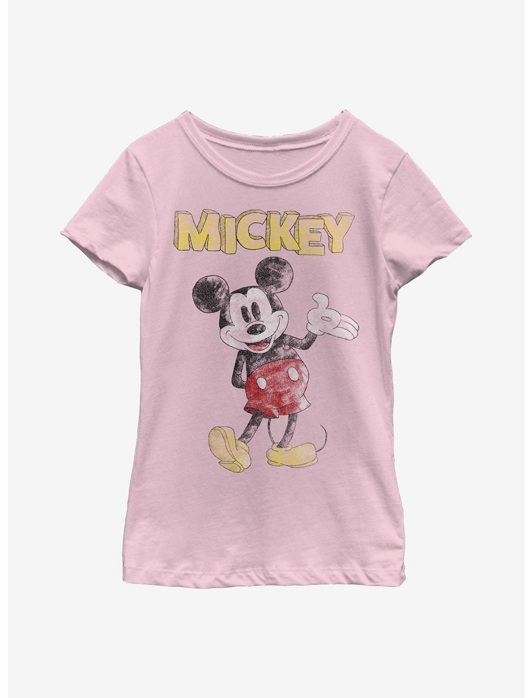 Disney Mickey Mouse Sketchy Mickey Youth Girls T-Shirt, PINK, hi-res
