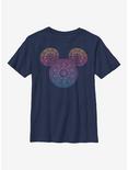 Disney Mickey Mouse Mandala Fill Youth T-Shirt, NAVY, hi-res