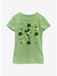 Disney Mickey Mouse Friends Clovers Youth Girls T-Shirt, GRN APPLE, hi-res