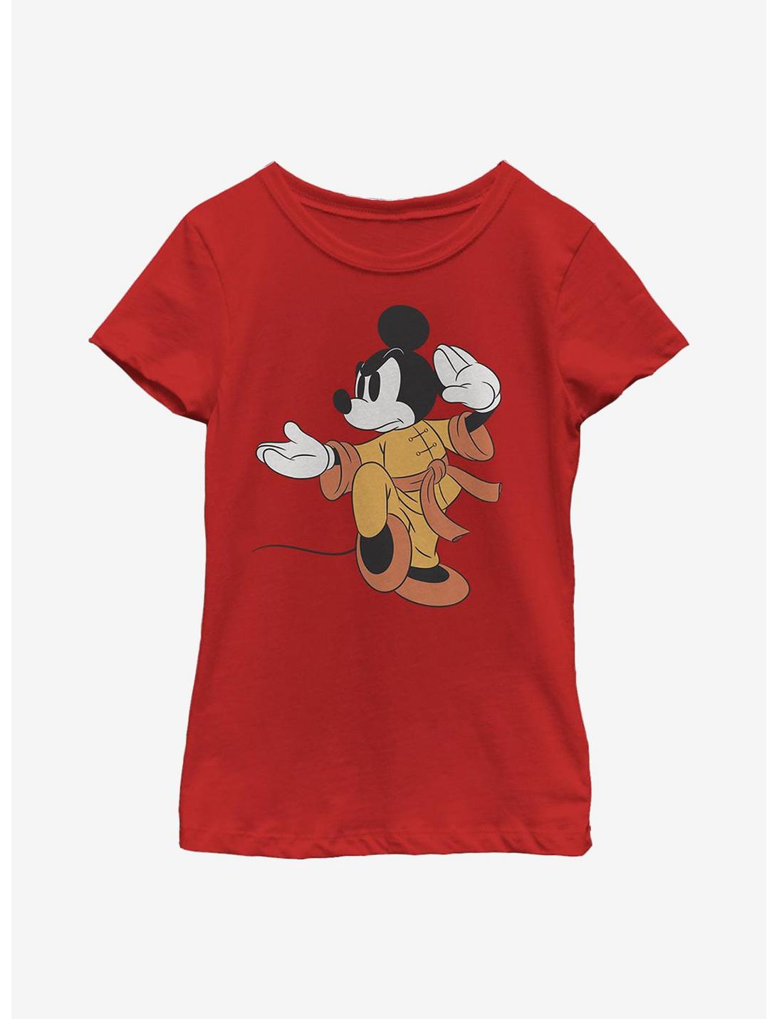 Disney Mickey Mouse Kung Fu Mickey Youth Girls T-Shirt, RED, hi-res