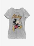 Disney Mickey Mouse Vintage Mickey Youth Girls T-Shirt, ATH HTR, hi-res