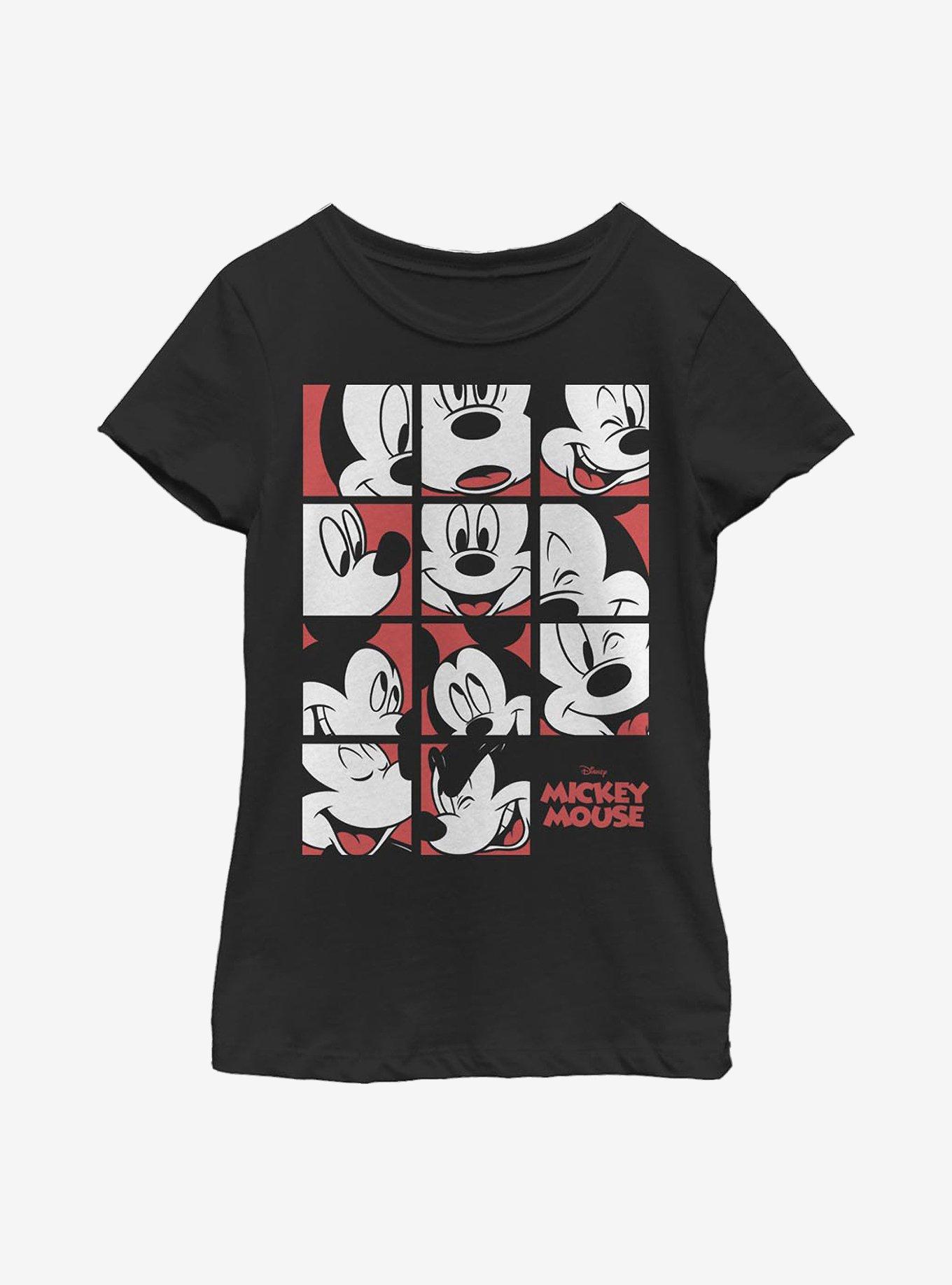 Disney Mickey Mouse Expression Grid Youth Girls T-Shirt, , hi-res
