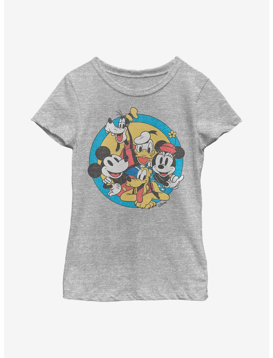 Disney Mickey Mouse Fab Five Friends Youth Girls T-Shirt, ATH HTR, hi-res