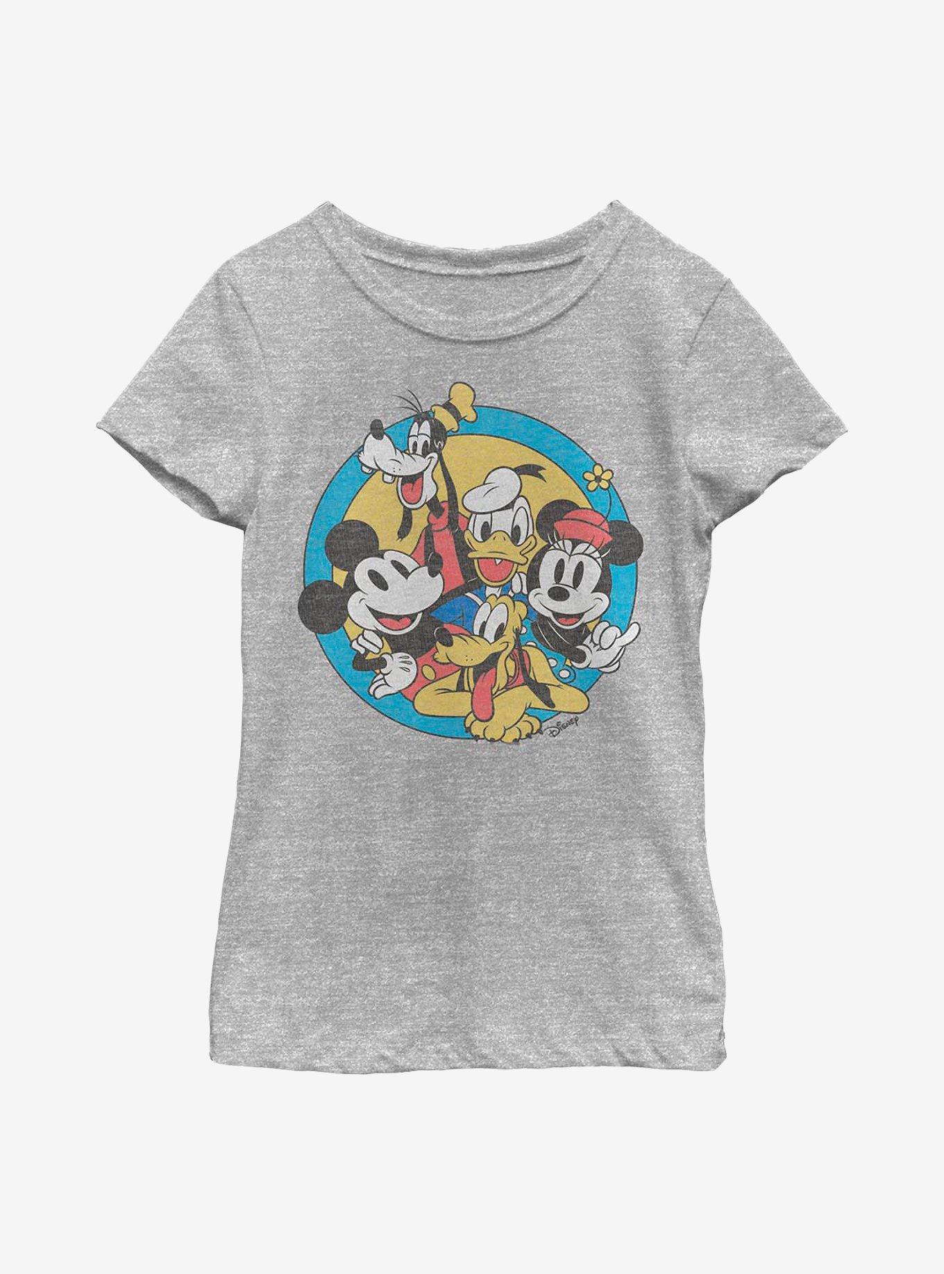 Disney Mickey Mouse Fab Five Friends Youth Girls T-Shirt, ATH HTR, hi-res