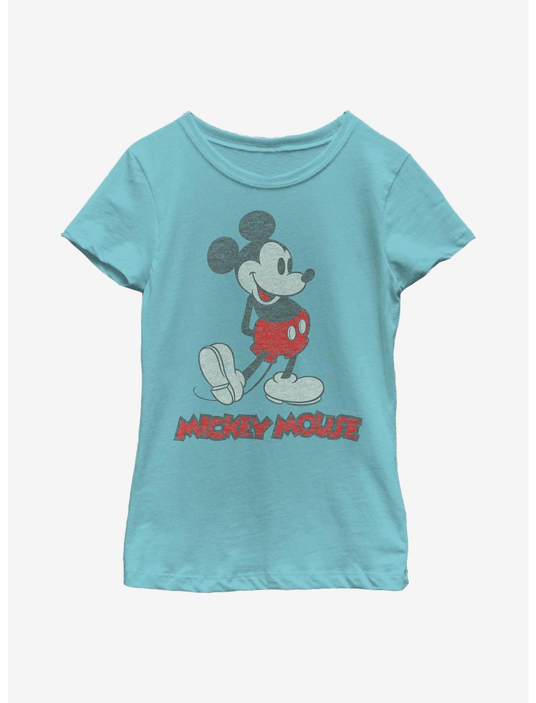 Disney Mickey Mouse Vintage Mickey Youth Girls T-Shirt, TAHI BLUE, hi-res