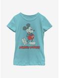 Disney Mickey Mouse Vintage Mickey Youth Girls T-Shirt, TAHI BLUE, hi-res