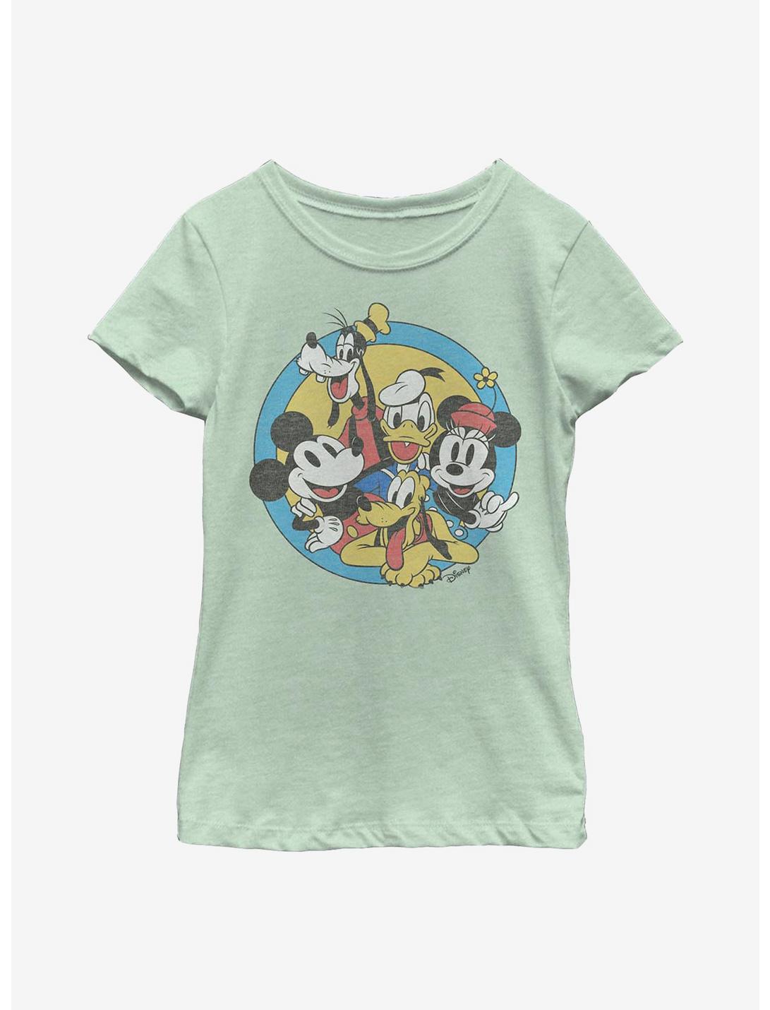 Disney Mickey Mouse Fab Five Friends Youth Girls T-Shirt, MINT, hi-res