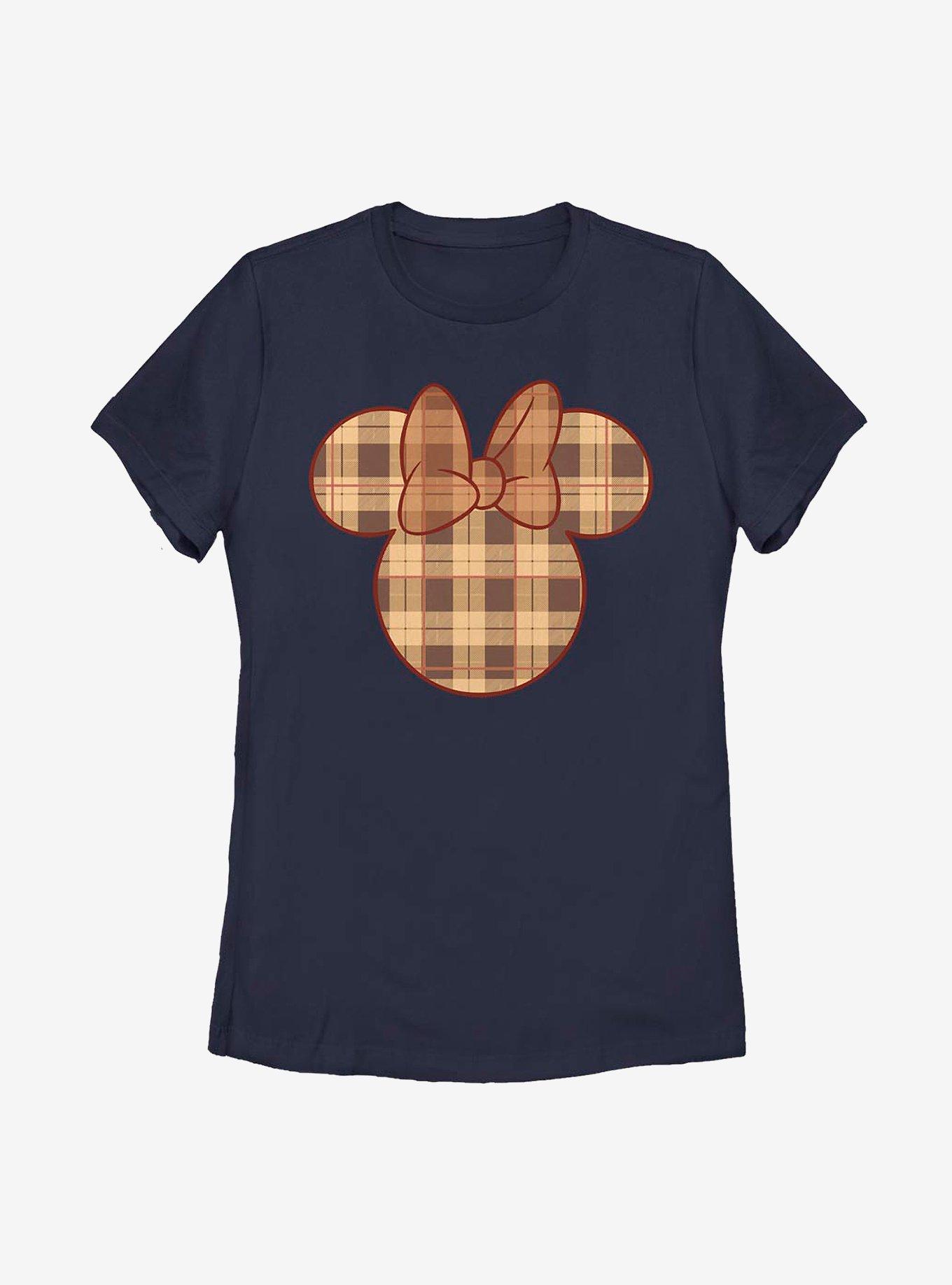 Disney Minnie Mouse Fall Plaid Minnie Womens T-Shirt, , hi-res