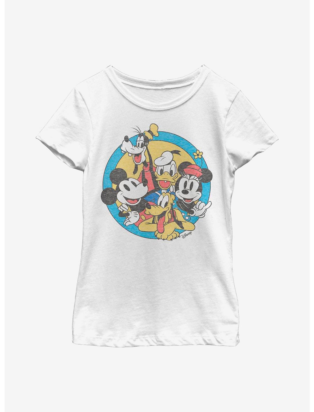 Disney Mickey Mouse Fab Five Friends Youth Girls T-Shirt, WHITE, hi-res