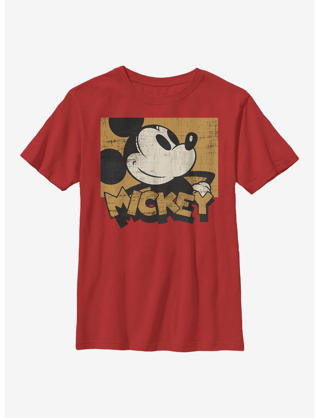 Disney Mickey Mouse Against The Grain Youth T-Shirt, RED, hi-res