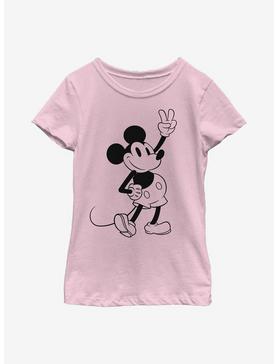 Disney Mickey Mouse Simple Mickey Outline Youth Girls T-Shirt, , hi-res