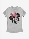 Disney Minnie Mouse Face Womens T-Shirt, ATH HTR, hi-res
